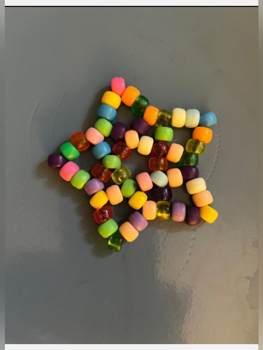 Handmade Set Of 2 Kids Bead Star Ornaments